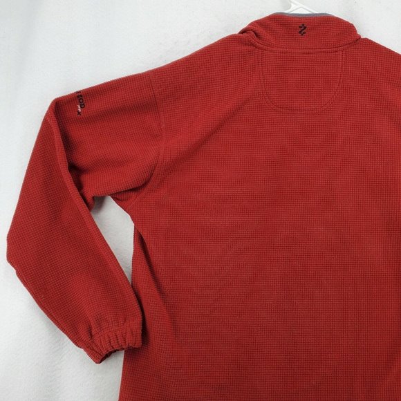 IZOD Sweatshirt Men's Mock Neck Long Sleeve Waffle Knit 1/4 Zip Pullover Brown X - Picture 11 of 12